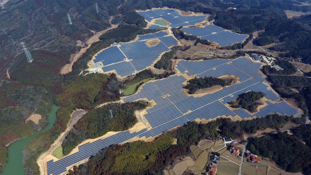 일본 야마구치현 미네시 태양광 발전소
